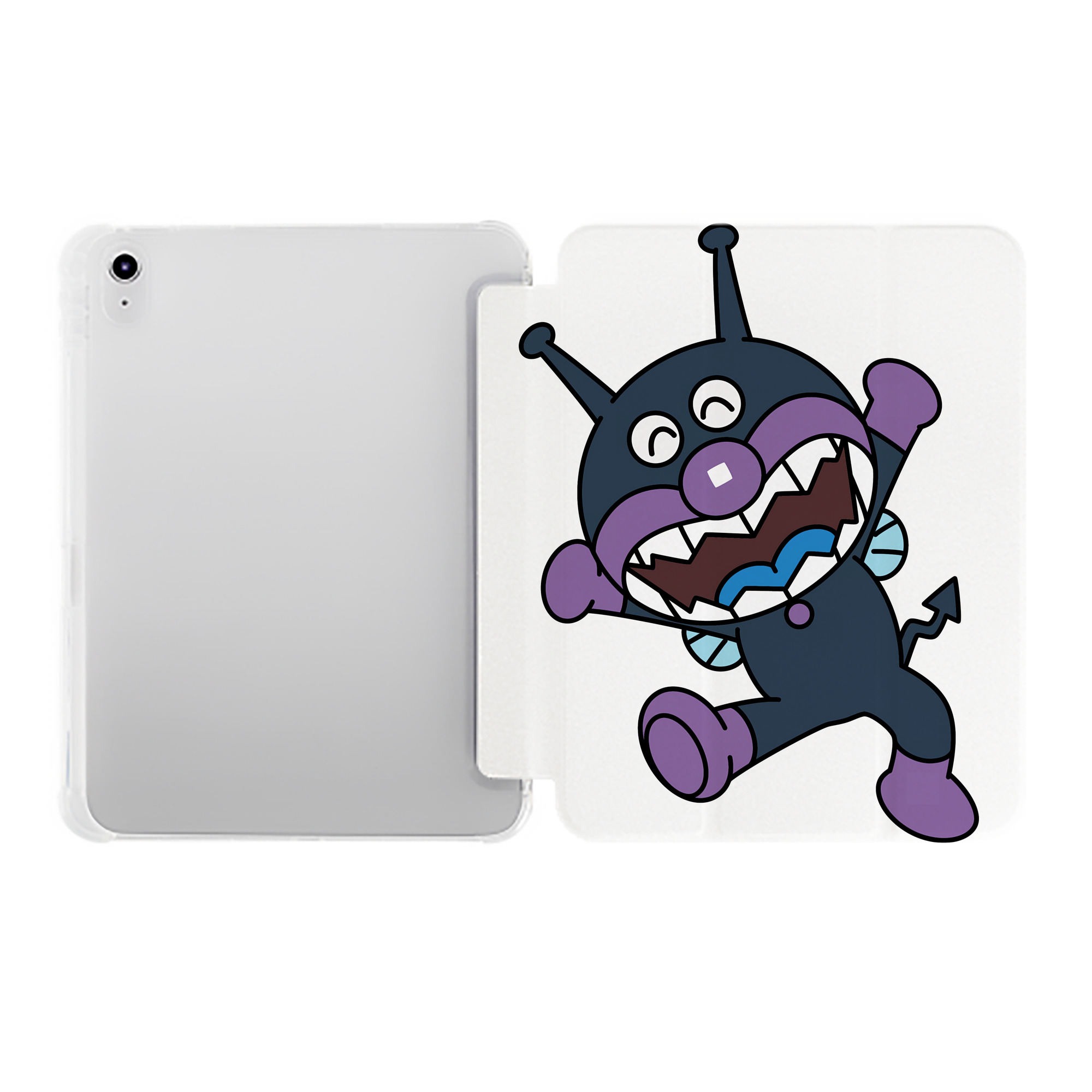 （画像用） アンパンマン Anpanman IPad ケース ペン収納付き 三つ折りスタンド PUレザー×シリコン 対応機種9.5/10.5/10.9インチ
